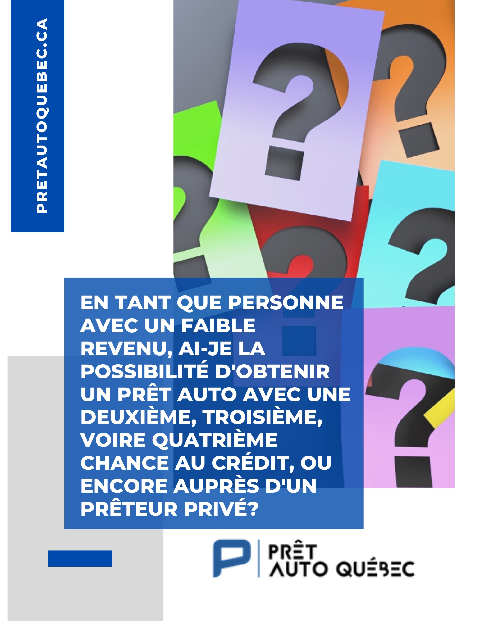 Prêt auto pour une personne avec un faible revenu de base.